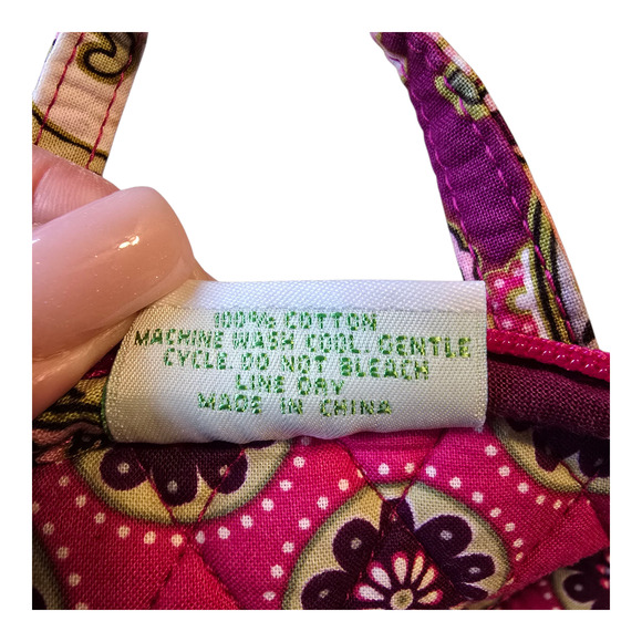 Vera Bradley Mini Cosmetic Case/Small Accessory Pouch Quilted Floral Paisley - Picture 4 of 9